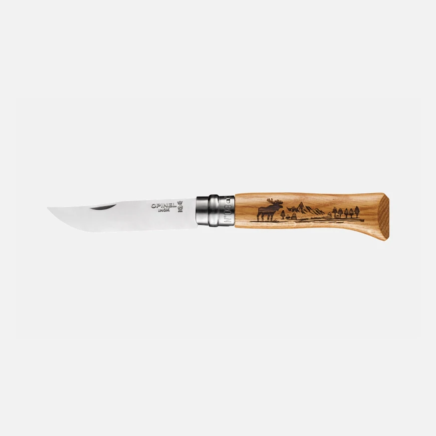 Нож складной Opinel №8 VRI Лось, дуб (204.67.48) - фото