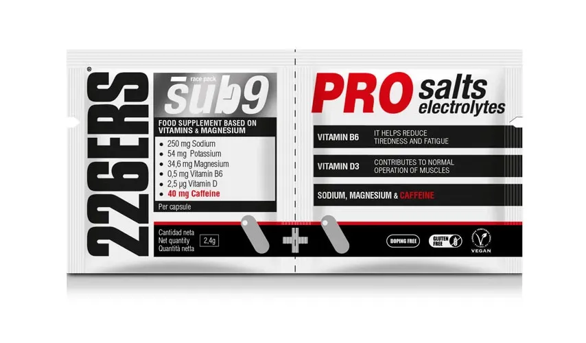 Электролиты 226ERS Sub9 Pro Salts Electrolytes с кофеином 2 капсулы/уп - фото