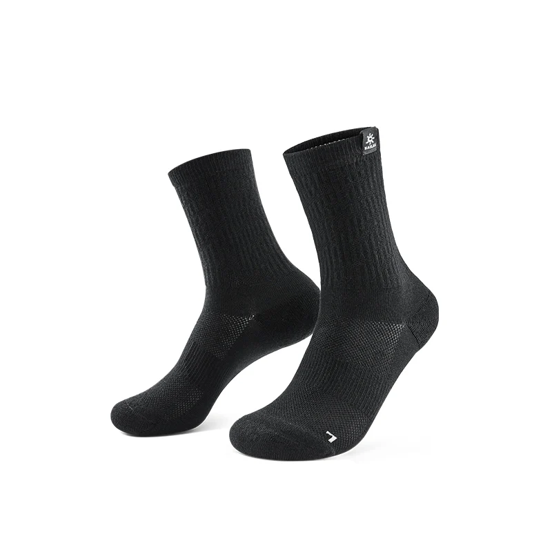 Носки треккинговые Kailas Mid-cut Lightweight Trekking Socks Unisex, Black (KH2502002) - фото