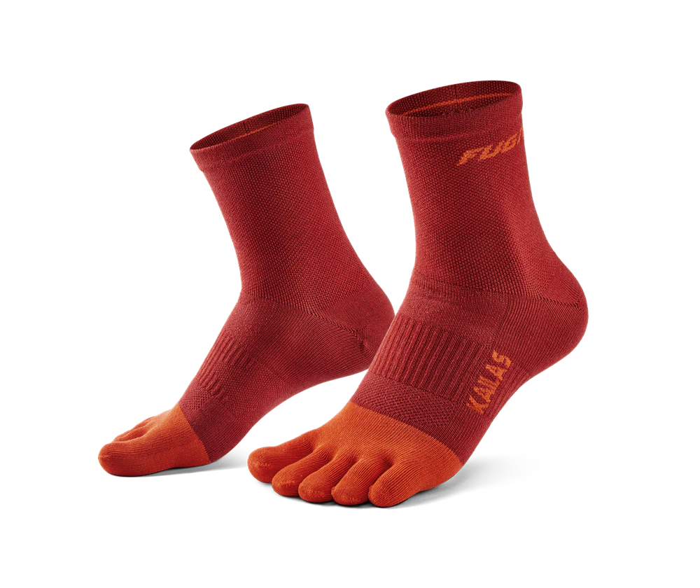 Носки беговые Kailas Low-cut 5-Finger Socks Unisex, Fuga Orange (KH2502004) - фото