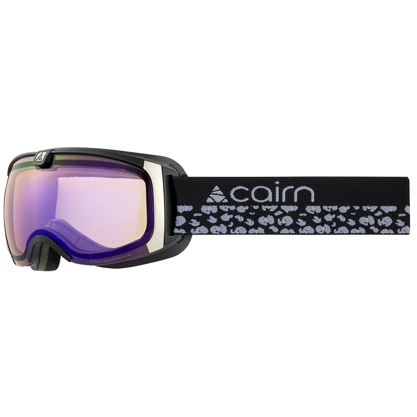 Маска гірськолижна Cairn Pearl Evolight NXT 1.3, Black/Purple/Leopard - фото