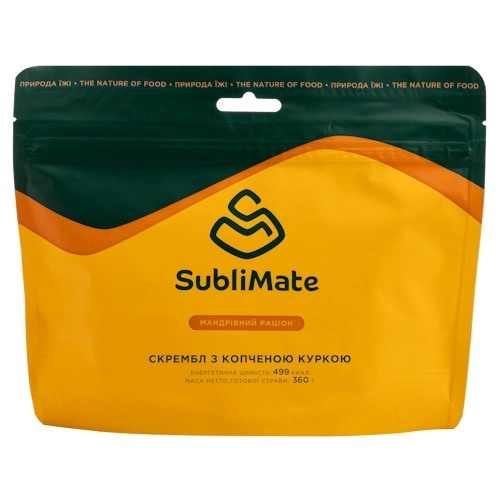 Скрембл с копченой курицей SubliMate, 100 г - фото