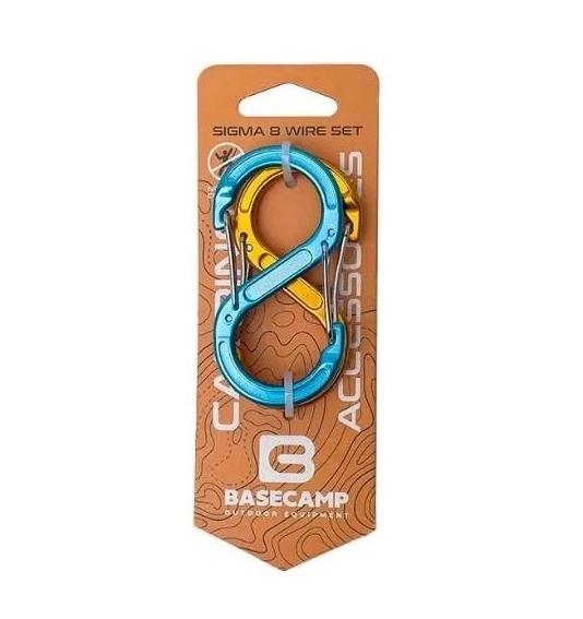 Набір алюмінієвих сервісних карабінів Base Camp Sigma 5 Wire Set, 2 шт, Blue/Orange (BCP 61016) - фото
