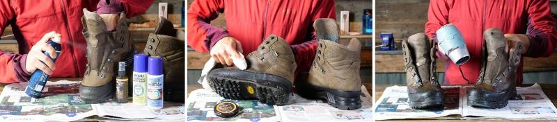 Процес чищення черевиків, кросівок і босоніжок