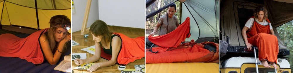Способы использования лайнеров для спальных мешков